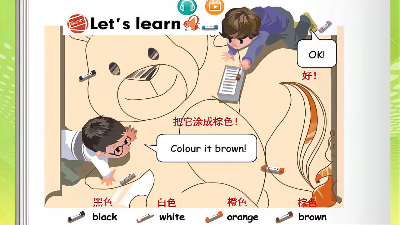 [图]pep三年级英语上册Unit2 B部分Let’s learn课文朗读与讲解