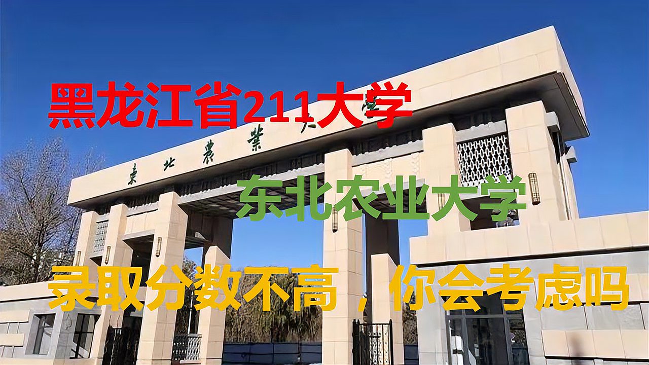 [图]录取分比较低的211大学:东北农业大学