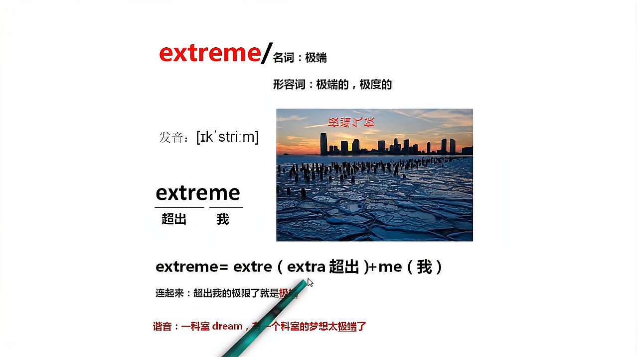 [图]extreme英语单词这样记得快,高中英语必备单词巧记忆