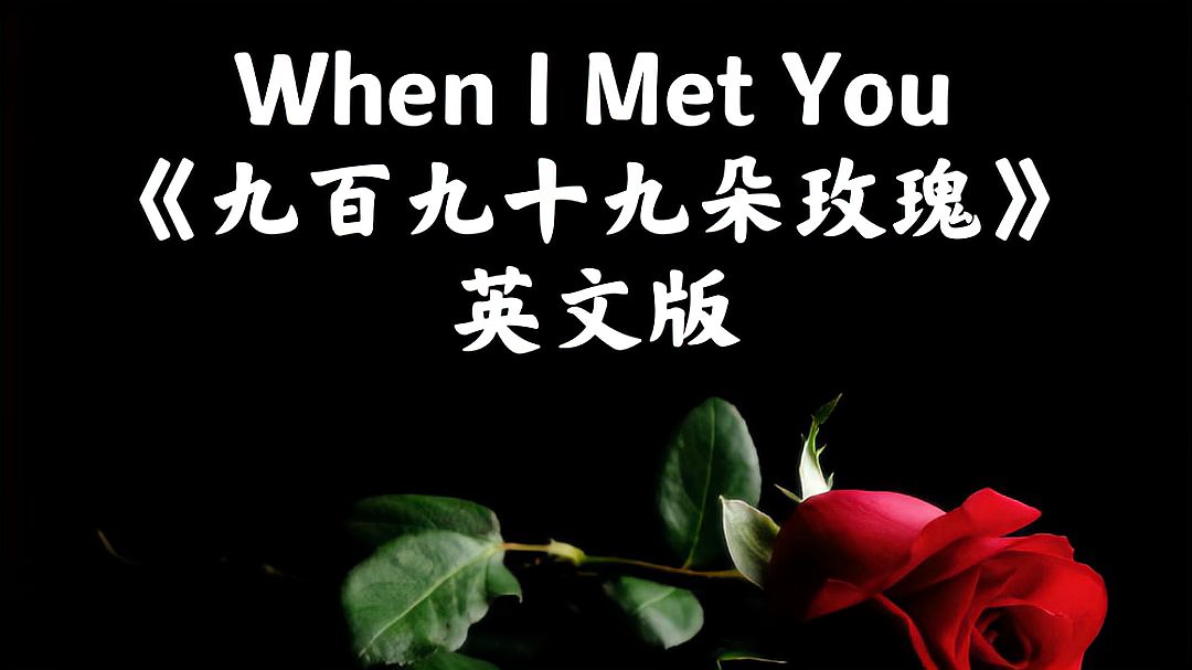 [图]When I Met You《九百九十九朵玫瑰》英文版