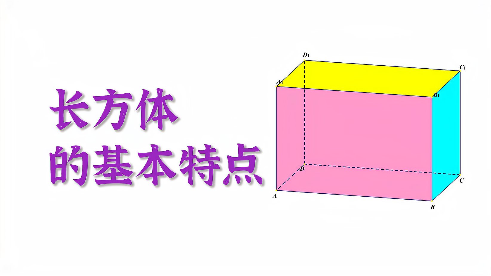 [图]五年级数学立体几何:长方体的基本特点讲解,通俗易懂,一目了然