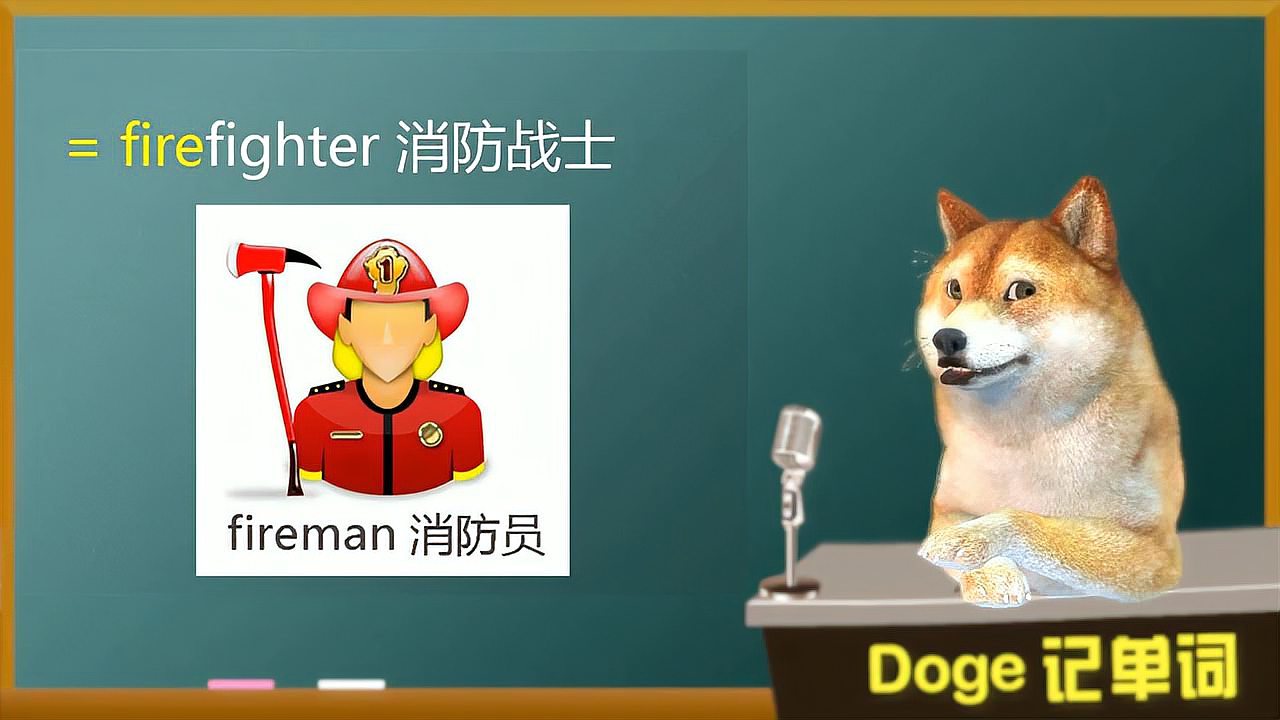 [图]fireman 消防员(四六级考研英语真题词汇)