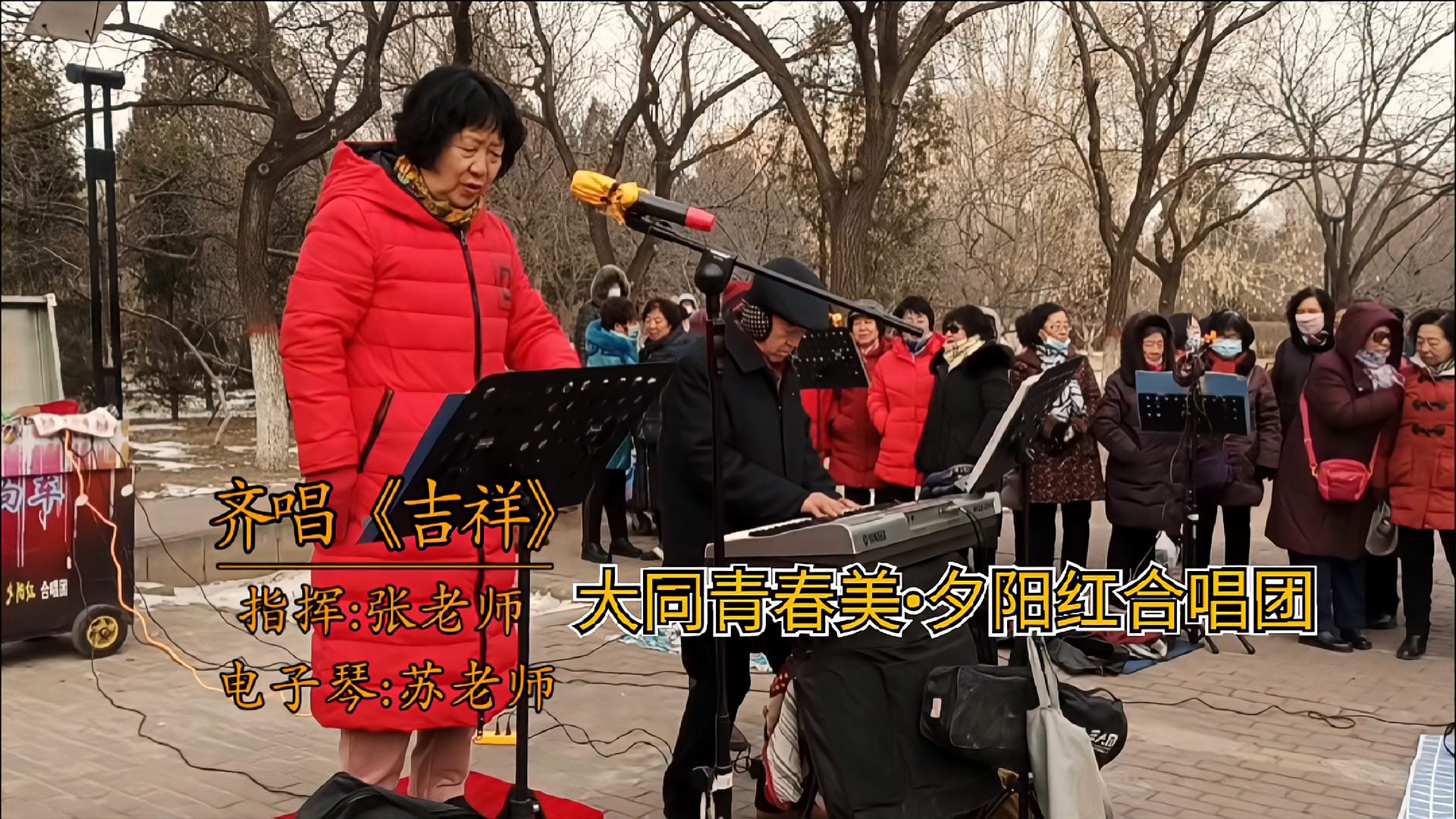 [图]一首天籁藏歌《吉祥》唯美动听,大同公园青春美•夕阳红合唱团