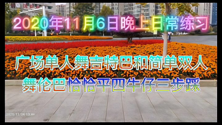 [图]2020年11月6日晚上练习简单广场双人舞慢三快三中三快四探戈