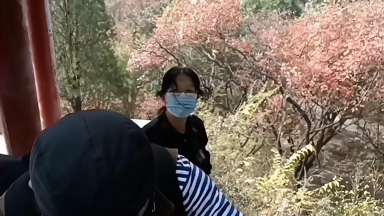 [图]天亮自由人艰难登山,直到齐鲁之最红叶谷风景区。