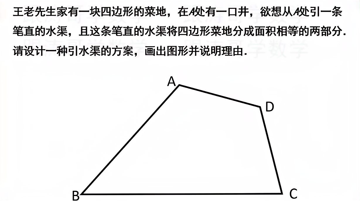 [图]王老先生有块地,一分为二不容易!