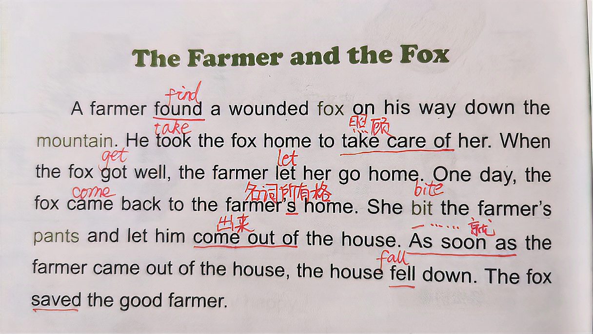 [图]小学英语经典晨读上能量空间day18The Farmer and the Fox