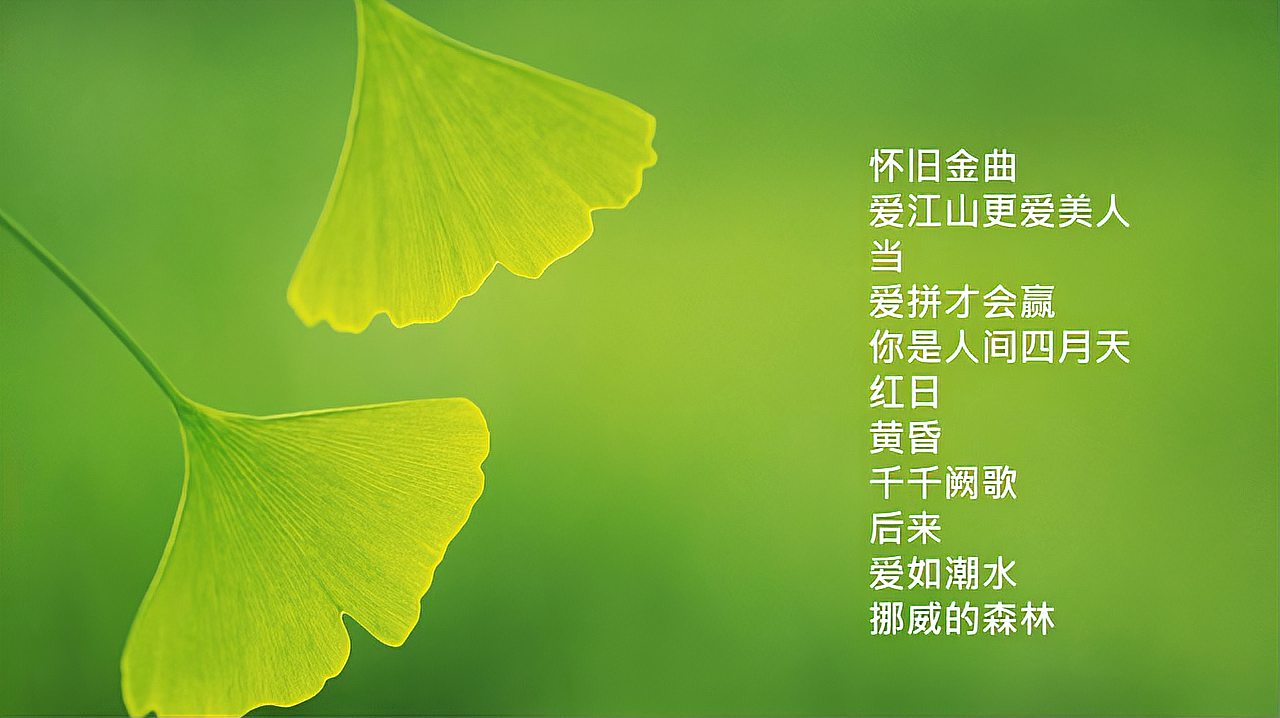 [图]经典怀旧金曲集锦,总有一首歌让你想起我