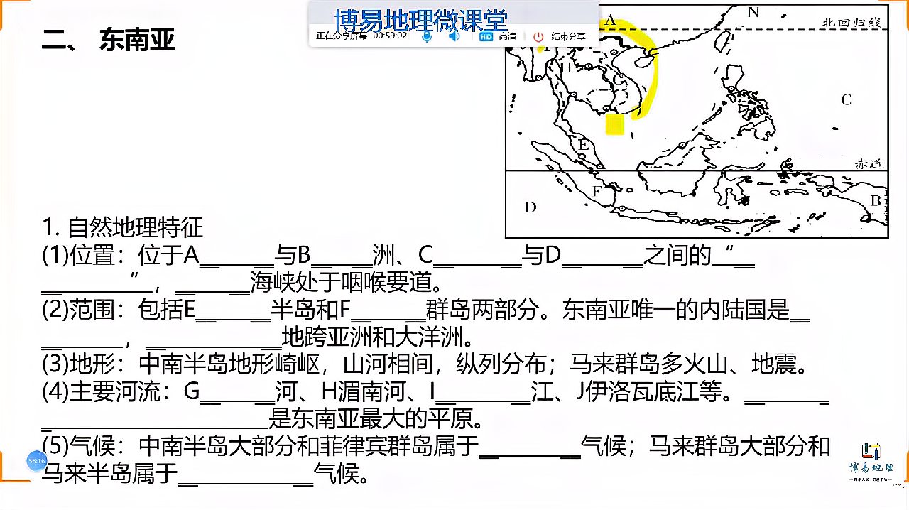 [图]世界地理分区:东南亚的自然地理特征