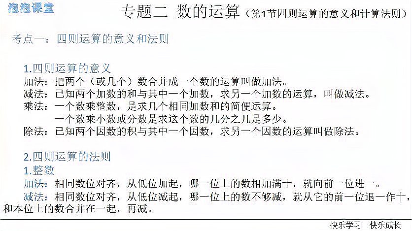 [图]2.1四则运算的意义和计算法则(小升初专项总复习)