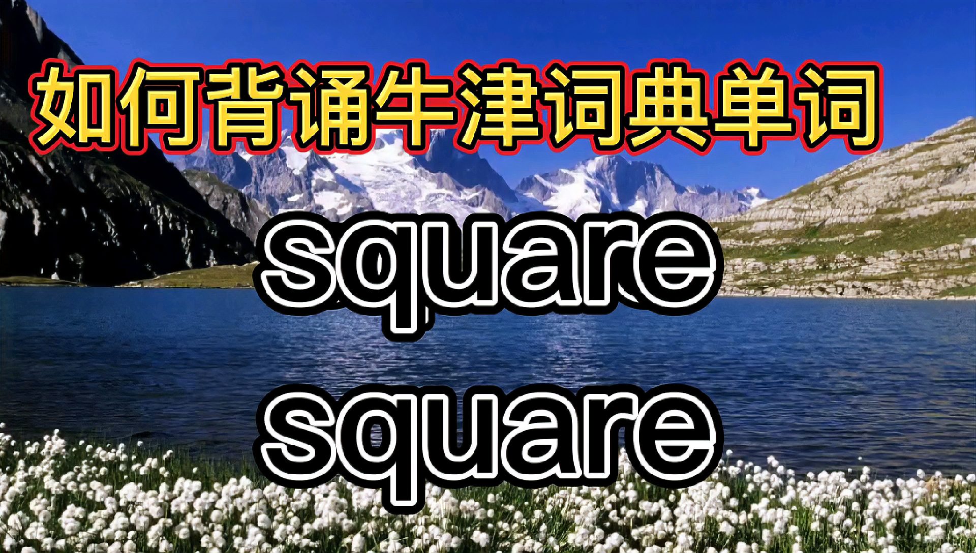 [图]如何快速背诵牛津词典单词:square?