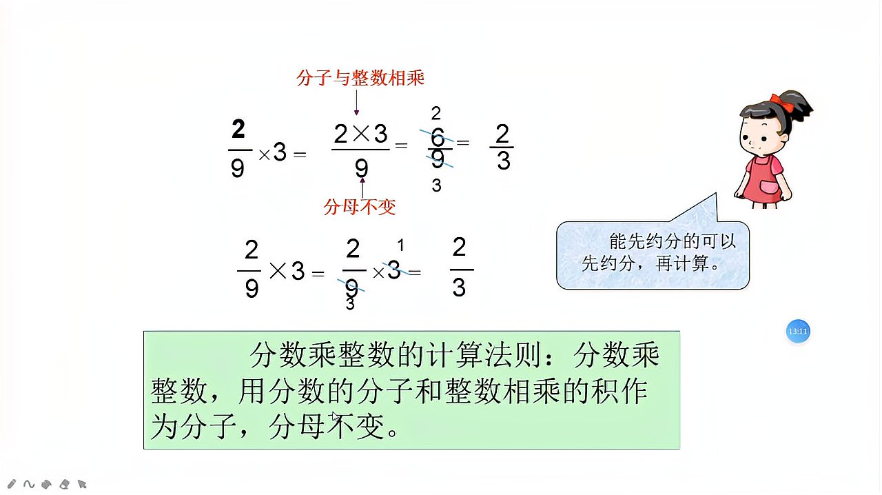 [图]六年级数学上册第一章《分数乘法》例1讲解