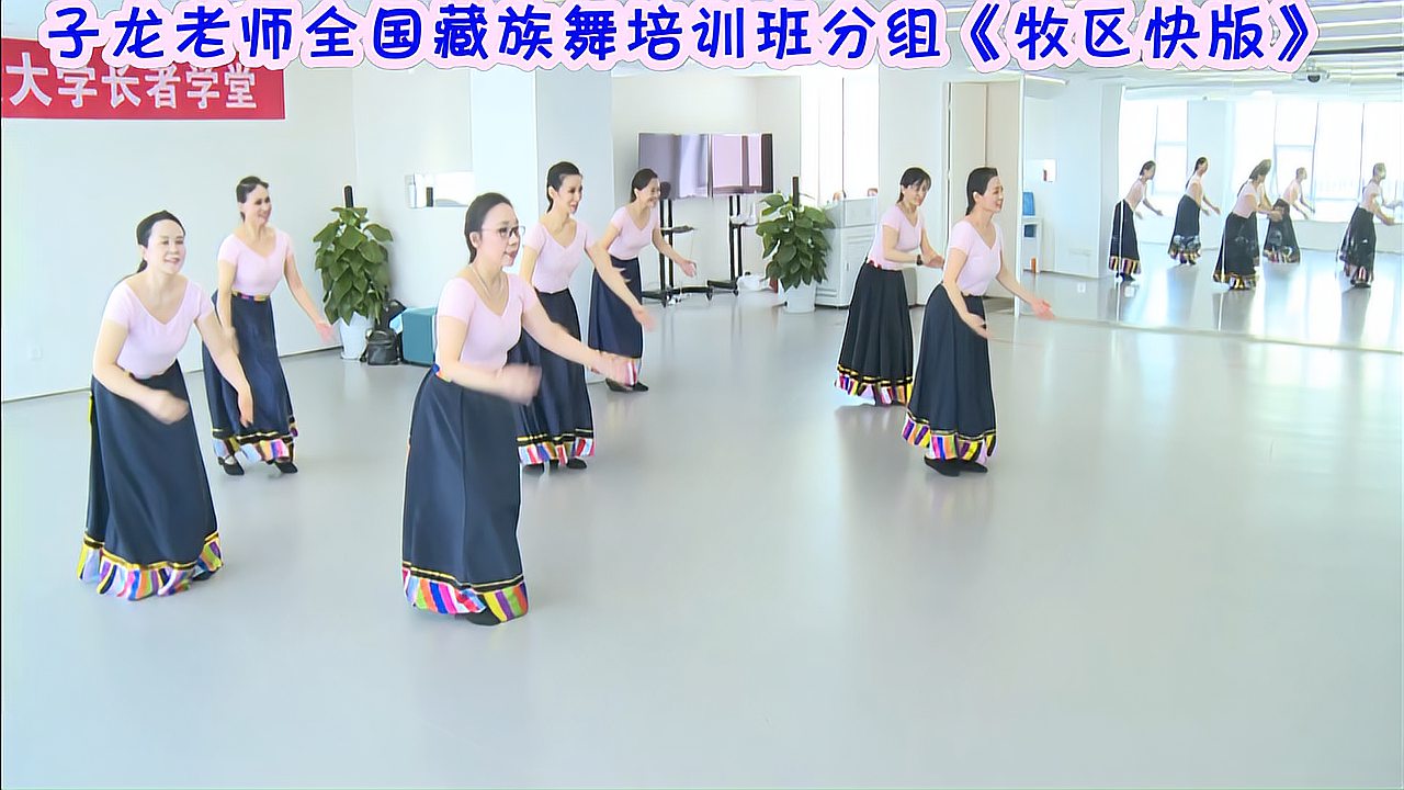 海莺参加子龙老师全国舞友藏族舞培训班分组练