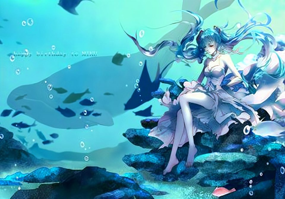 [图]初音未来经典日语歌曲《深海少女》のぶなが。中日字幕