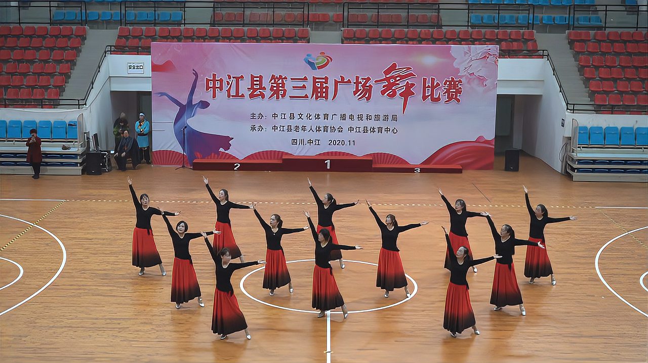 12人队形版舞蹈《我的中国》歌美舞美队形美，适合舞台表演比赛