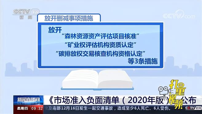 [图]重磅!《市场准入负面清单(2020年版)》公布|新闻直播间