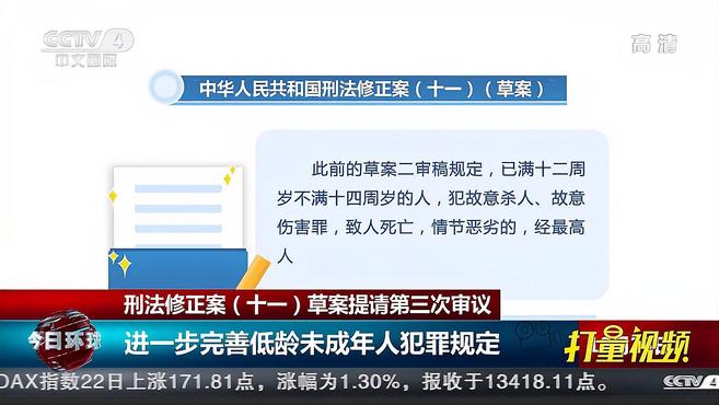 [图]刑法修正案(十一)草案提请第三次审议|今日环球