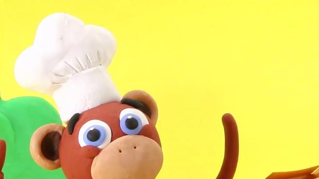 猴子制作蛋糕儿童动画