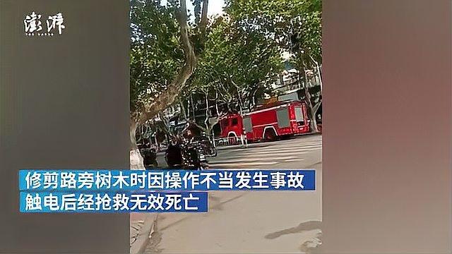 [图]安徽淮北园林局外包公司员工修剪树木时触电,经抢救无效死亡