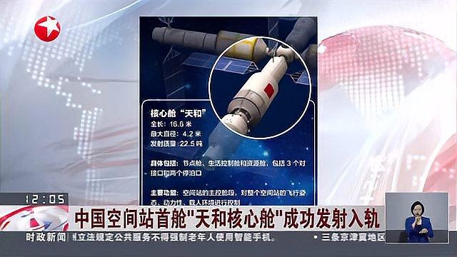 [图]中国空间站首舱“天和核心舱”成功发射入轨:“天和核心舱”的奥秘