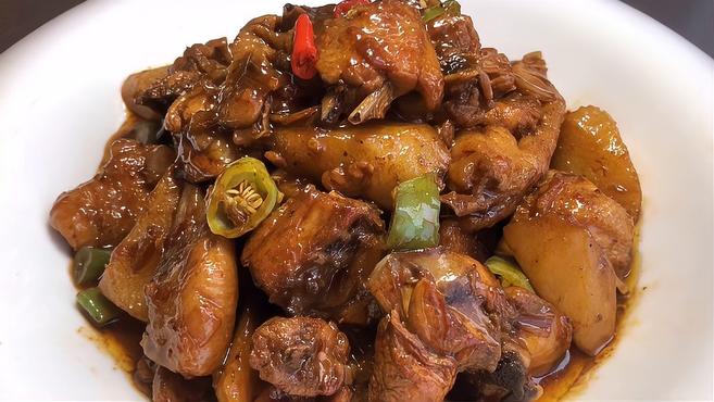 厨师长教你山药烧鸡的家常做法,步骤详细,软烂入味下酒又下饭