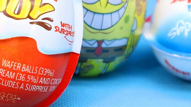 欢乐奇趣蛋:健达男孩玩具蛋,海绵宝宝卡通蛋