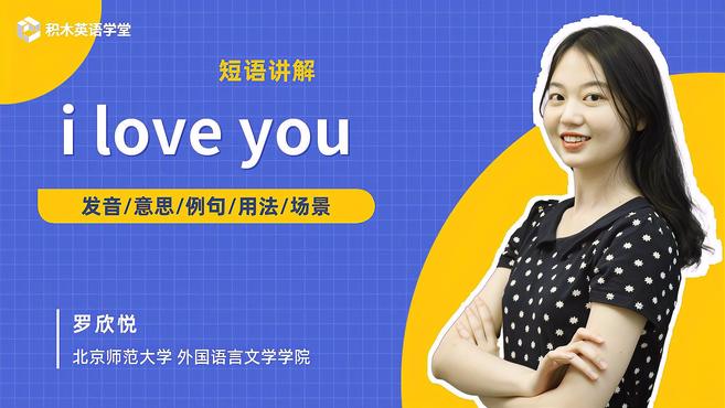 [图]i love you-短语讲解（发音 意思 例句 用法）