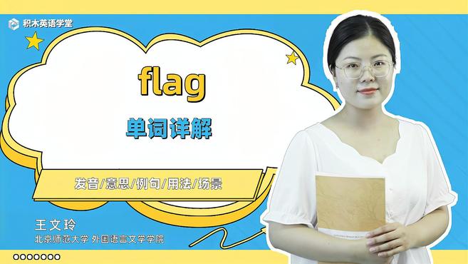 [图]flag-单词讲解(发音 意思 例句 用法)