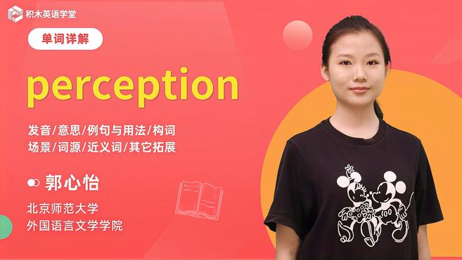 [图]perception-单词讲解(发音 意思 例句与用法)