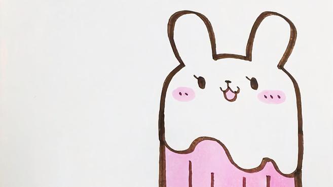 儿歌多多儿童简笔画 雪糕 炎热的大暑节气学画可爱的卡通雪糕