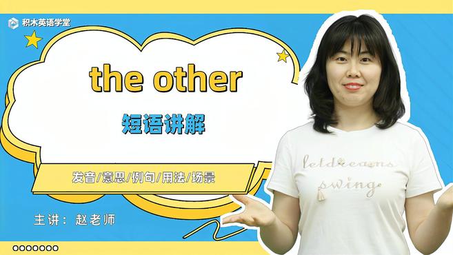 [图]the other-短语讲解（发音 意思 例句 用法）