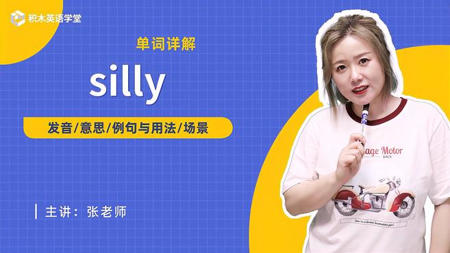 [图]silly-单词讲解（发音 意思 例句与用法 场景）