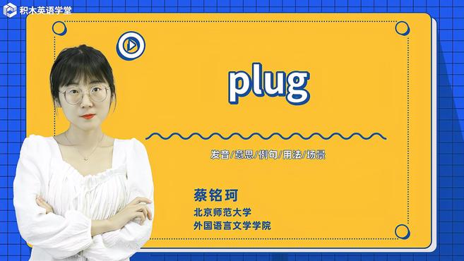 [图]plug-单词讲解(发音 意思 例句 用法)