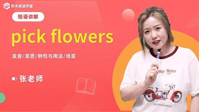 [图]pick flowers-短语讲解(发音 意思 例句与用法)