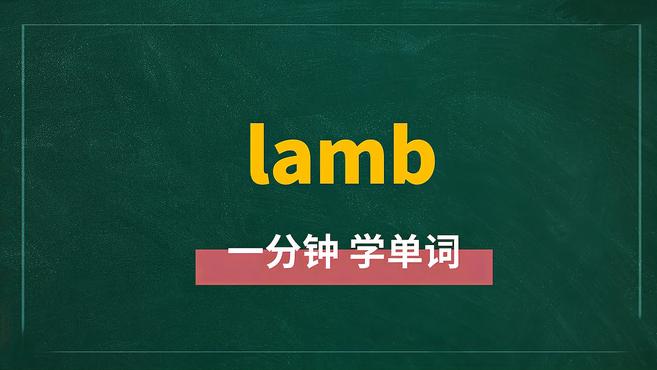 一分钟学英语lamb单词详解