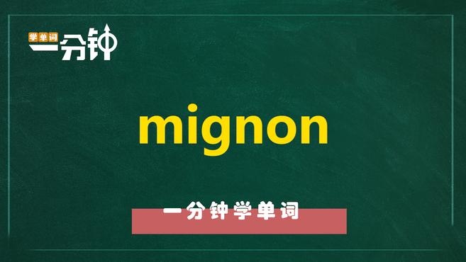 [图]一分钟学英语mignon单词详解