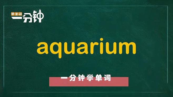一分钟学英语aquarium单词详解