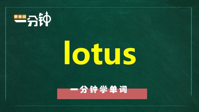 [图]一分钟学英语lotus单词详解