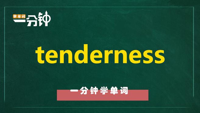 [图]一分钟学英语tenderness单词详解