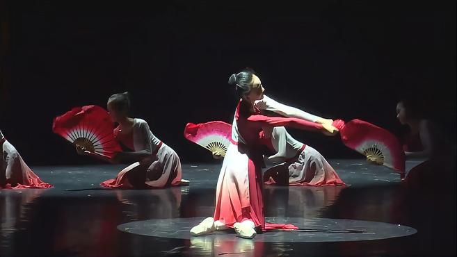 编号1224-少儿芭蕾舞-100周年红色舞蹈-少儿舞蹈金奖-扇子舞