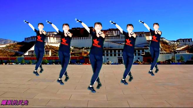 广场舞《想西藏》歌曲悠扬动听,时尚动感的水兵风格舞蹈优美好看