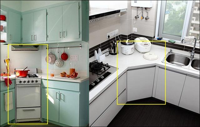 集成灶安装后,转角位置怎么设计?学会3招,给台面增加空间