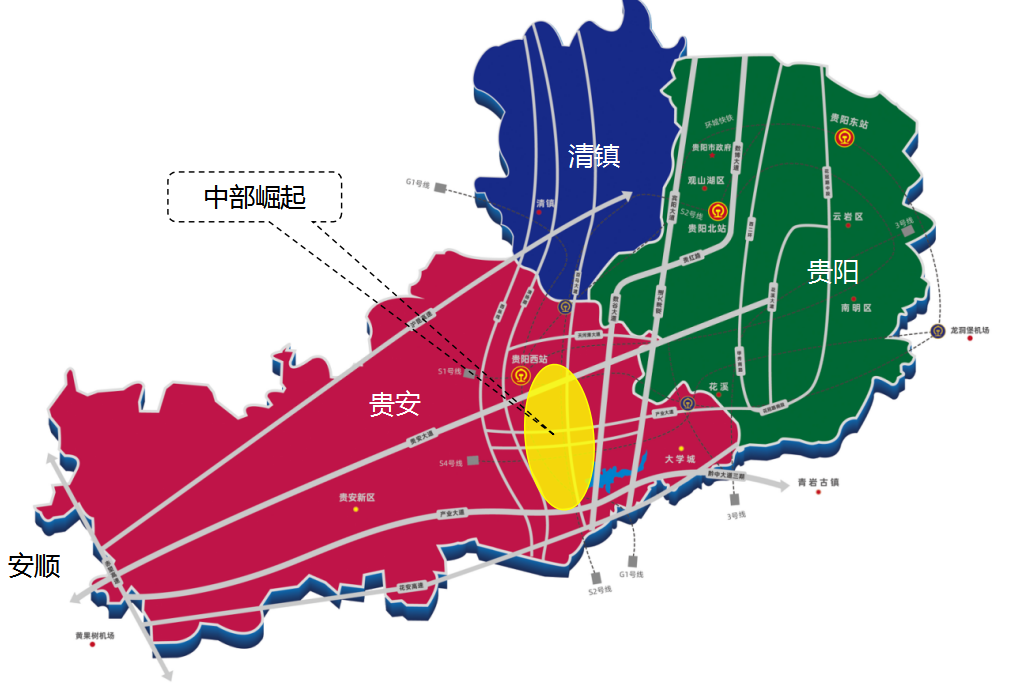 贵安新区行政区划地图图片