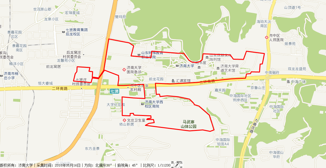 济南大学主校区地图图片