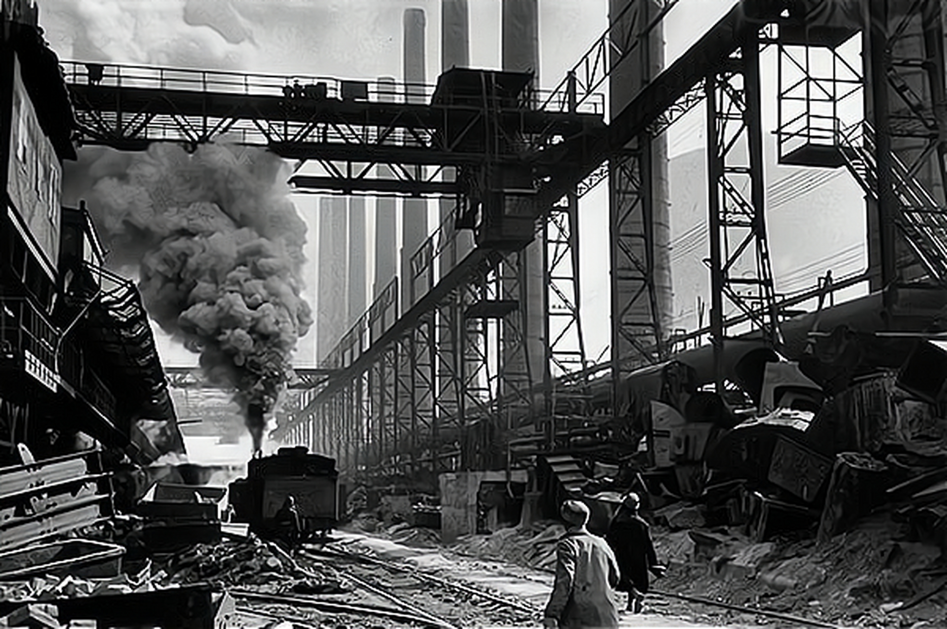 历史老照片# 50年代的#鞍山#钢铁公司,钢铁产量一度占据了全国的半壁