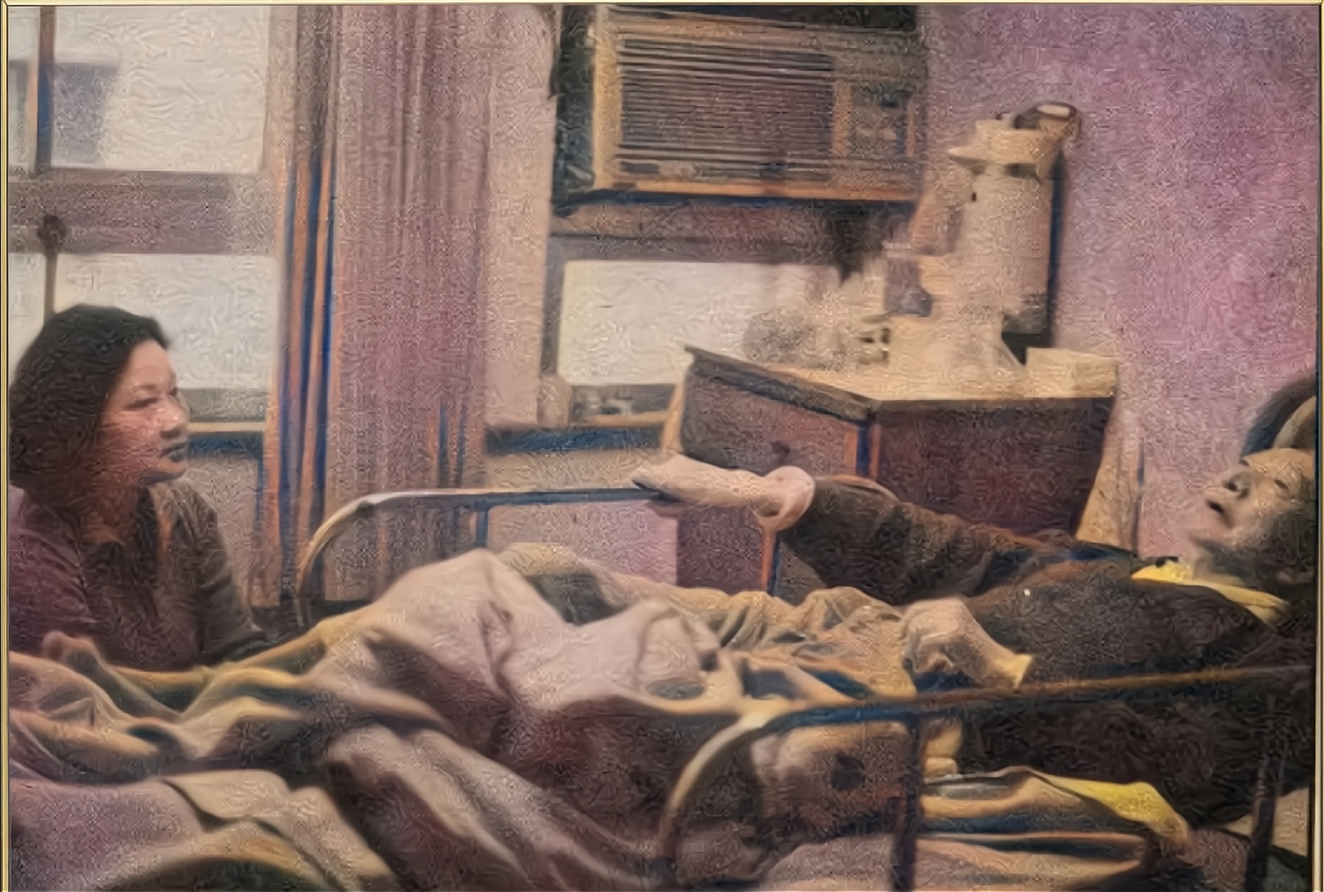 1985年,古龙生前留下的最后一张照片.