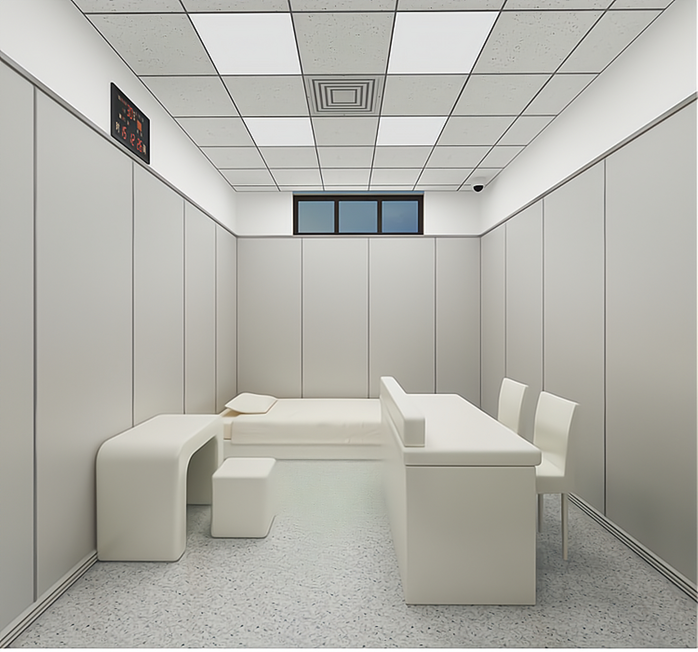 模拟审讯室内部结构需要室内监控闭路系统和观察系统,还需要有教学