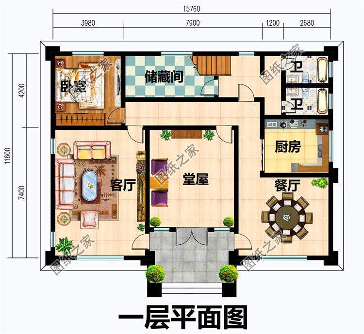 開間15米三層別墅設計圖,居住舒適,大氣豪華的不要不要的