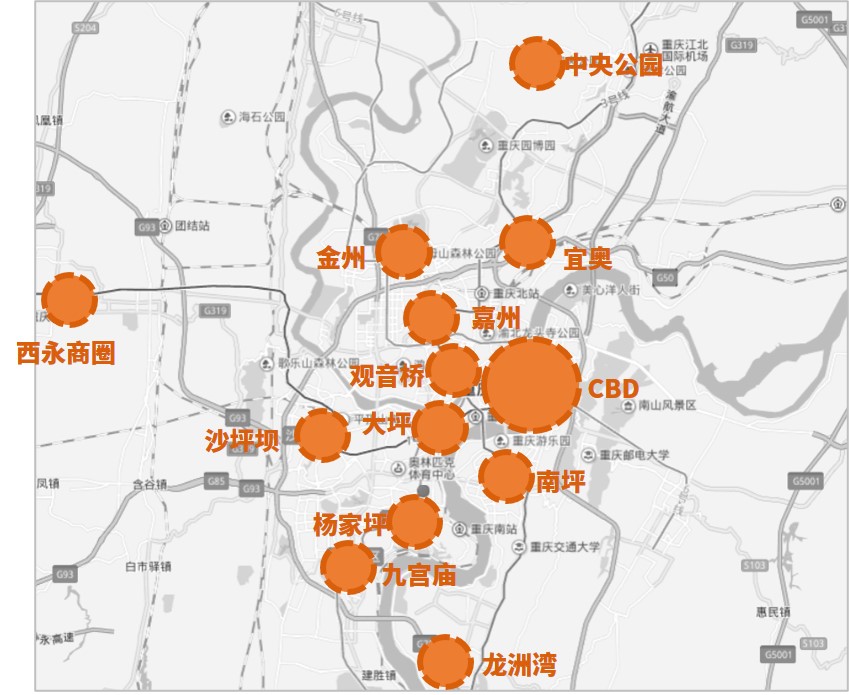 重庆商圈规划图图片