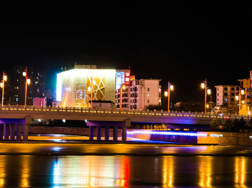 山西阳泉夜景图片